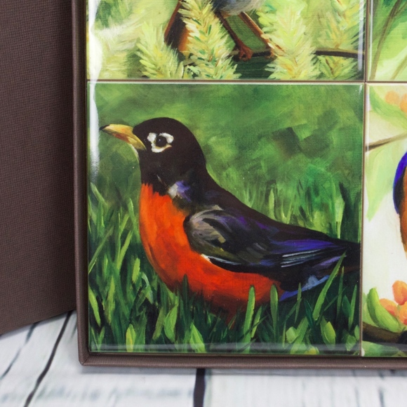 NEW GIFT - ART BY ALYSSA WATTERS 4 TILES/COASTERS - Picture 7 of 8